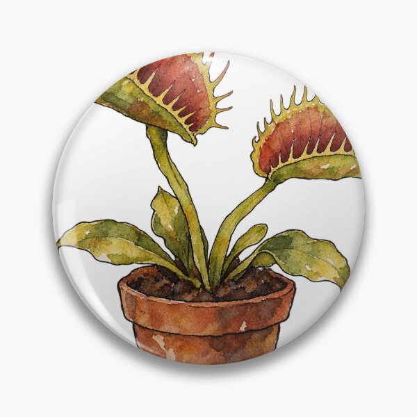Item preview, Watercolor Venus Flytrap Carnivorous Potted Plant designed and sold by Jessie's Palette.