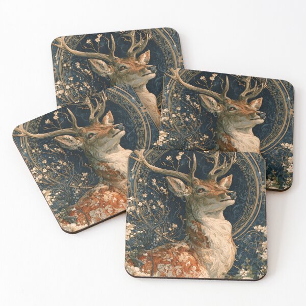 Item preview, Art nouveau deer designed and sold by MendaciousMina.