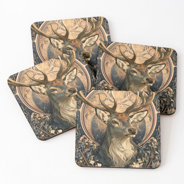 Item preview, Art nouveau deer designed and sold by MendaciousMina.