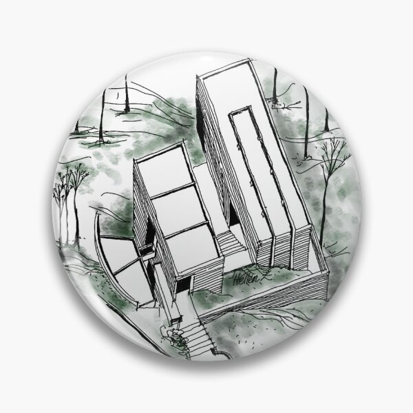 Item preview, Sketch Watercolor Koshino House Tadao Ando architecture black and white designed and sold by FreehandSketch.