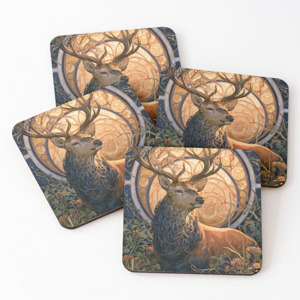 Item preview, Art nouveau deer designed and sold by MendaciousMina.