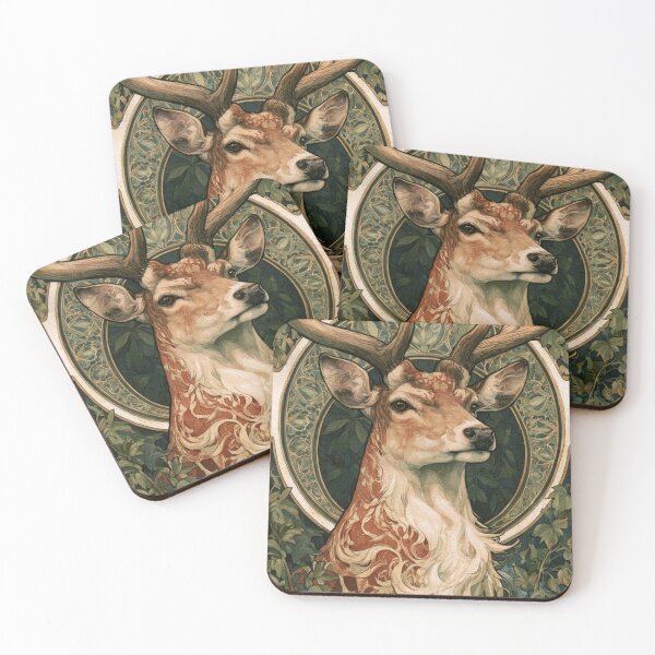 Item preview, Art nouveau deer designed and sold by MendaciousMina.