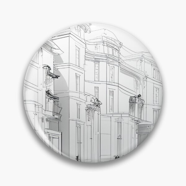 Item preview, Pen sketch of project for modern minimalistic multi purpose buildings. Generative Ai designed and sold by homydesign.