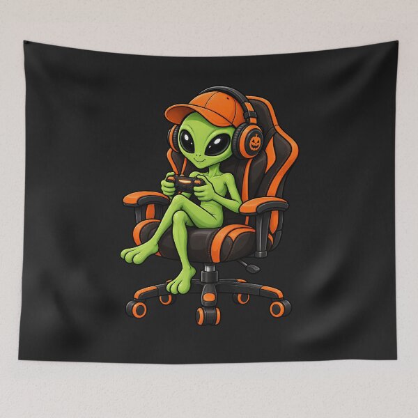 Item preview, Halloween Alien Gamer Shirt, Cute Alien Gaming Tee, Kids Video Game T-Shirt, Spooky Gamer Gift designed and sold by greatmar1.