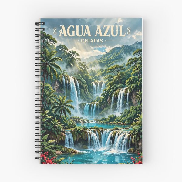 Item preview, Mexico — Agua Azul — The Turquoise Cascade designed and sold by DibujandoPorfa.