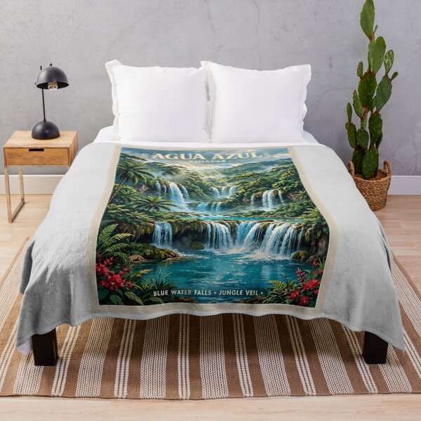 Item preview, Mexico — Agua Azul — The Turquoise Cascade designed and sold by DibujandoPorfa.