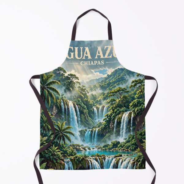 Artikelvorschau, Mexiko — Agua Azul — Die türkisfarbene Kaskade entworfen und verkauft von DibujandoPorfa.