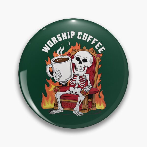 Item preview, Funny Worship Coffee Skeleton  designed and sold by ONTCdesign.
