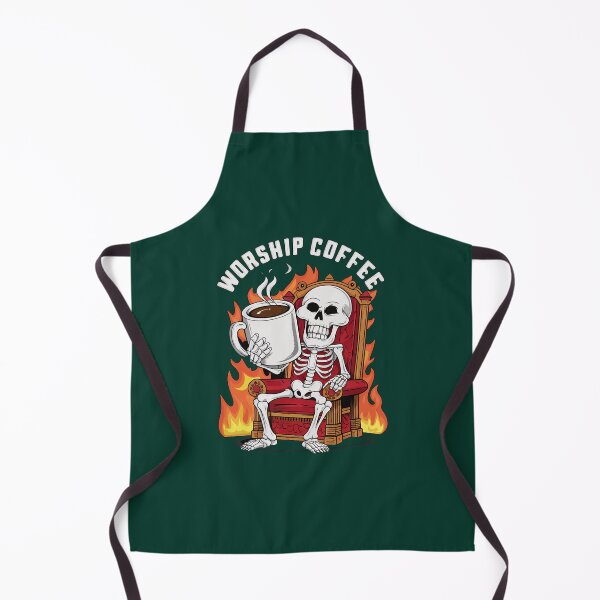 Item preview, Funny Worship Coffee Skeleton designed and sold by ONTCdesign.
