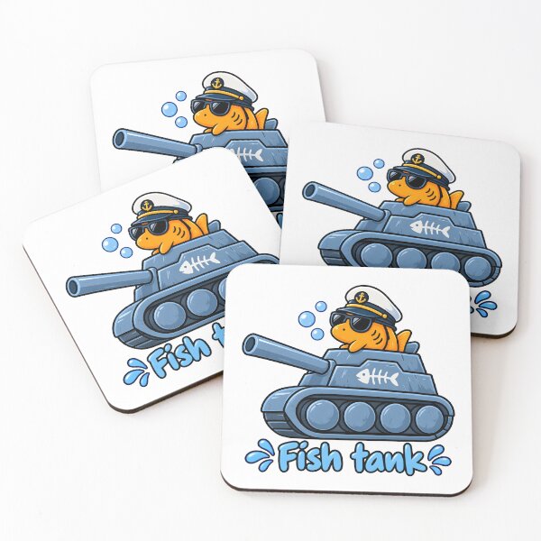 Item preview, Funny Fish Tank Pun Cute Goldfish Driving a Military Tank designed and sold by Morescitaf.