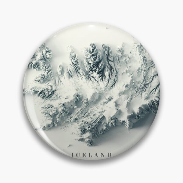 Item preview, Iceland Shaded Relief Map 3D digitally rendered designed and sold by ThinkAboutMaps.
