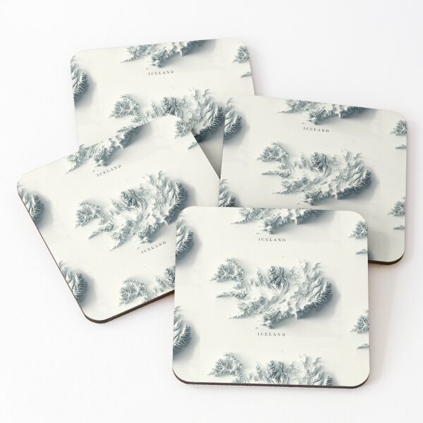 Item preview, Mapa de relieve sombreado de Islandia, renderizado digitalmente en 3D. designed and sold by ThinkAboutMaps.