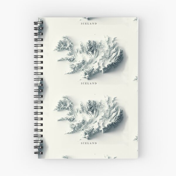 Item preview, Iceland Shaded Relief Map 3D digitally rendered designed and sold by ThinkAboutMaps.