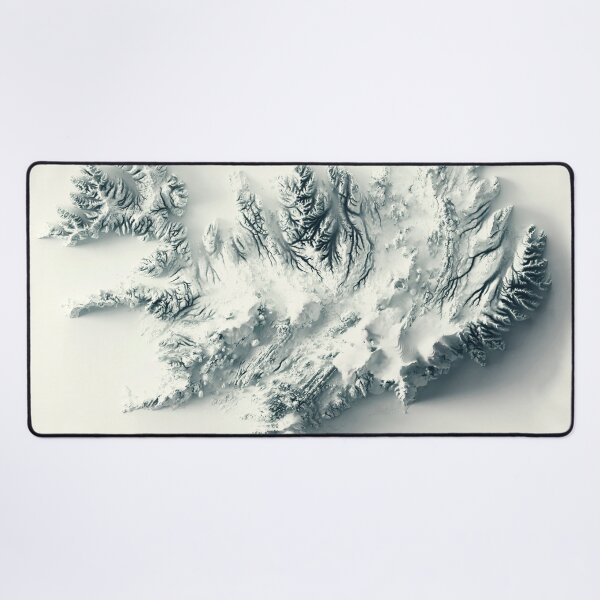 Item preview, Iceland Shaded Relief Map 3D digitally rendered designed and sold by ThinkAboutMaps.