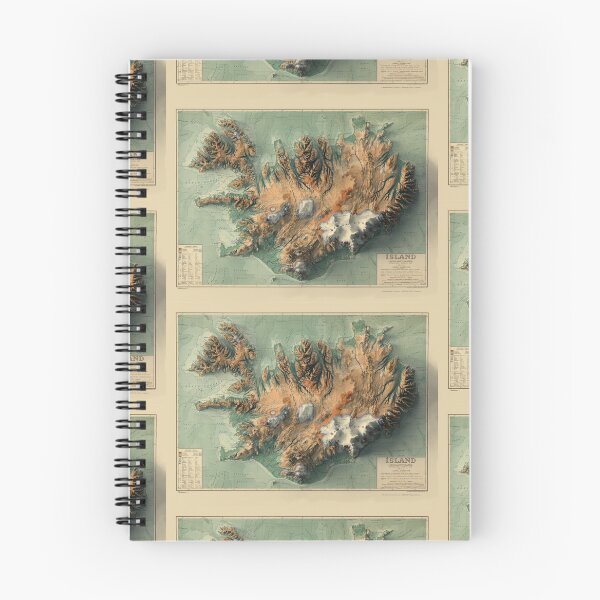 Item preview, 1928 Iceland Relief Map 3D digitally-rendered designed and sold by ThinkAboutMaps.