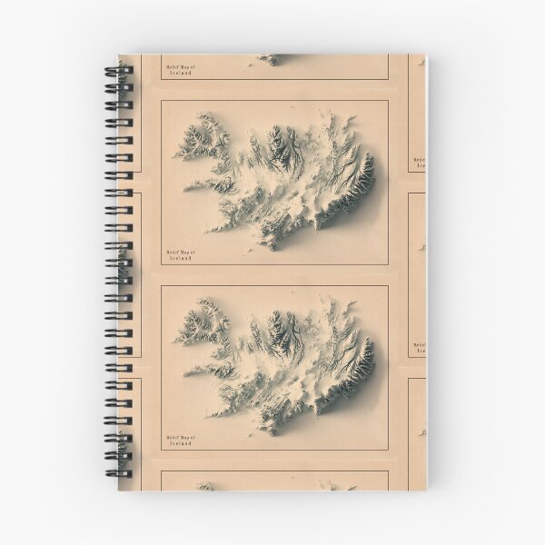Item preview, Copy of Iceland Shaded Relief Map 3D digitally rendered designed and sold by ThinkAboutMaps.