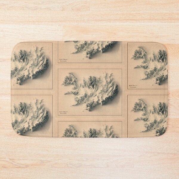 Item preview, Copy of Iceland Shaded Relief Map 3D digitally rendered designed and sold by ThinkAboutMaps.