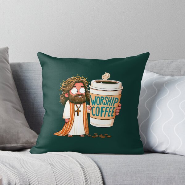 Item preview, Caffeine lover Devotion- Funny Jesus Coffee Worship Illustration Active  designed and sold by MarbetVillage.