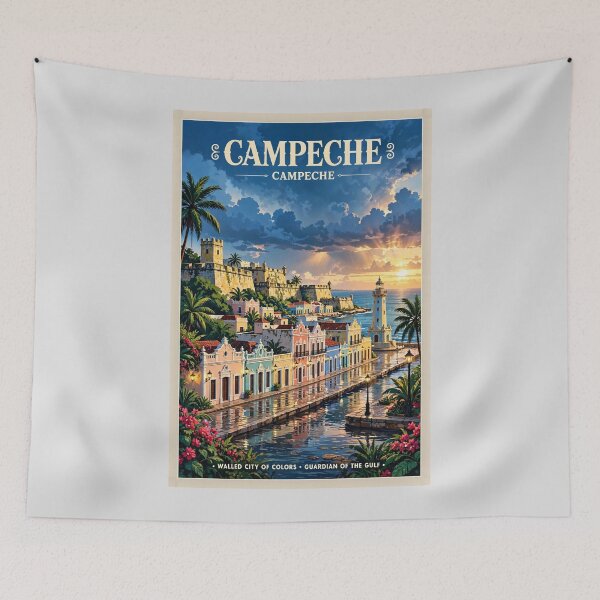 Item preview, Mexico — Campeche — The City Behind the Walls designed and sold by DibujandoPorfa.