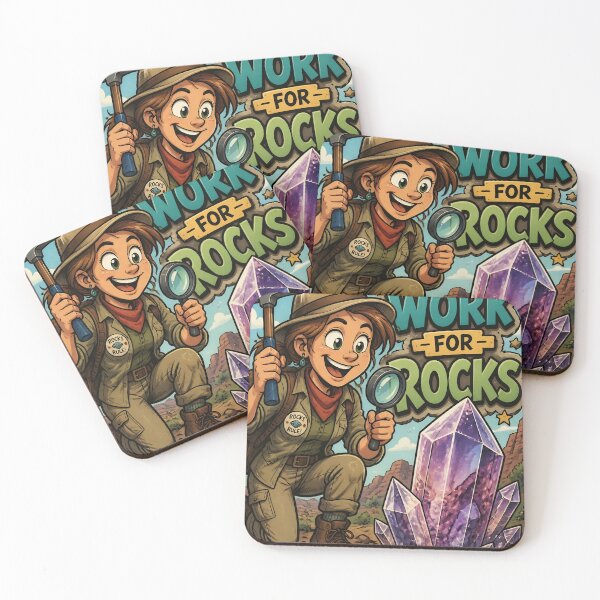Item preview, Cartoon Geologist Discovering Purple Crystal designed and sold by JC Art Creations.