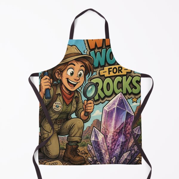 Item preview, Cartoon Geologist Discovering Purple Crystal designed and sold by JC Art Creations.