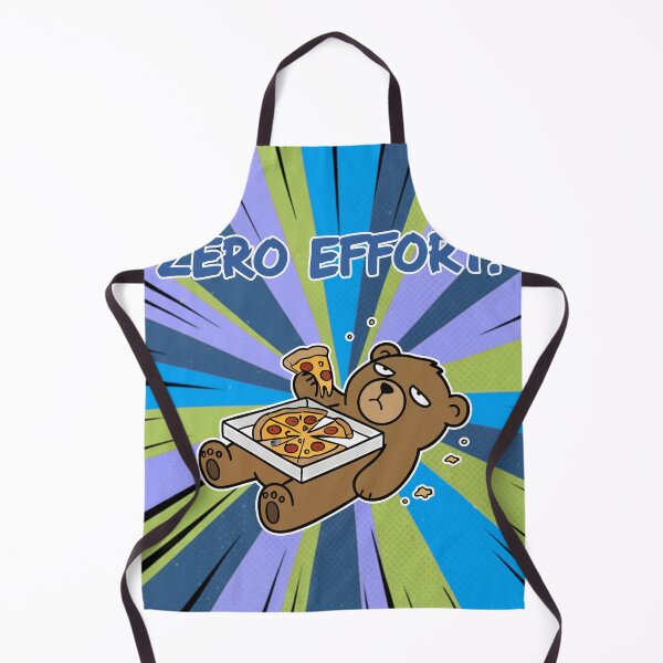 Item preview, Zero Effort Lazy Bear Pizza Cartoon Square Edition designed and sold by Taridesign.