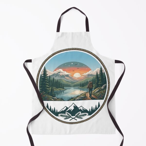 Aperçu de l'œuvre Outdoor Hiking Emblem - Mountain Sunset & Nature Badge créée et vendue par Salma.Store.