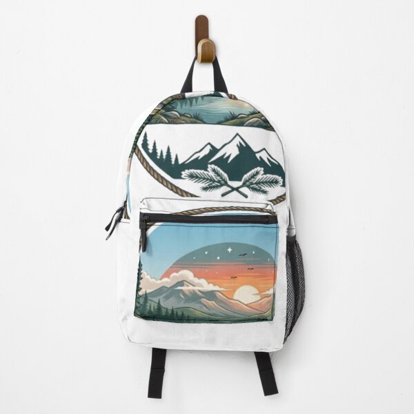 Aperçu de l'œuvre Outdoor Hiking Emblem - Mountain Sunset & Nature Badge créée et vendue par Salma.Store.