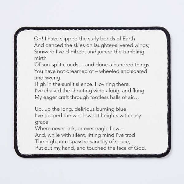 Item preview, high flight john magee poem designed and sold by PilotandPlane.