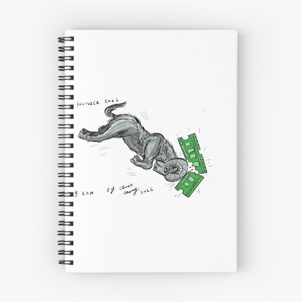 Item preview, Day 9 Ram Inktober designed and sold by Christopher Geary.