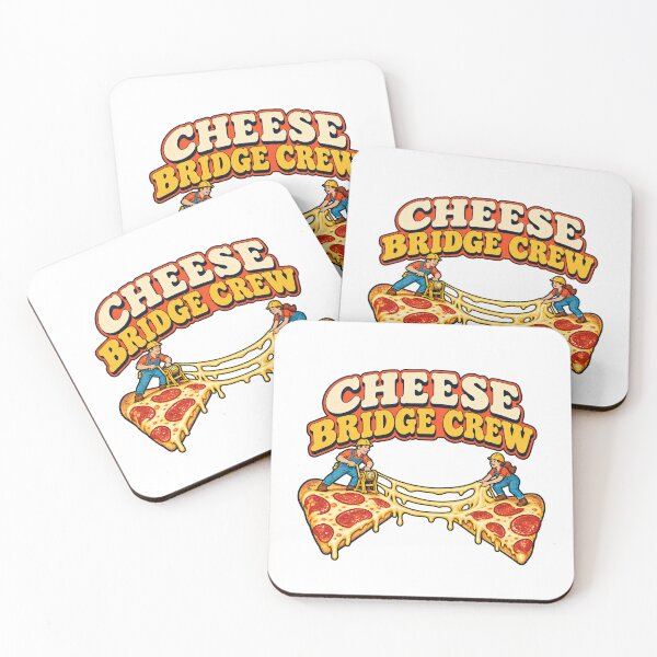 Item preview, Pizza Cheese Bridge Crew Retro Cartoon designed and sold by Pixdot.