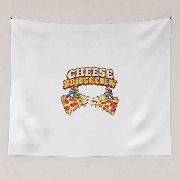 Item preview, Pizza Cheese Bridge Crew Retro Cartoon designed and sold by Pixdot.
