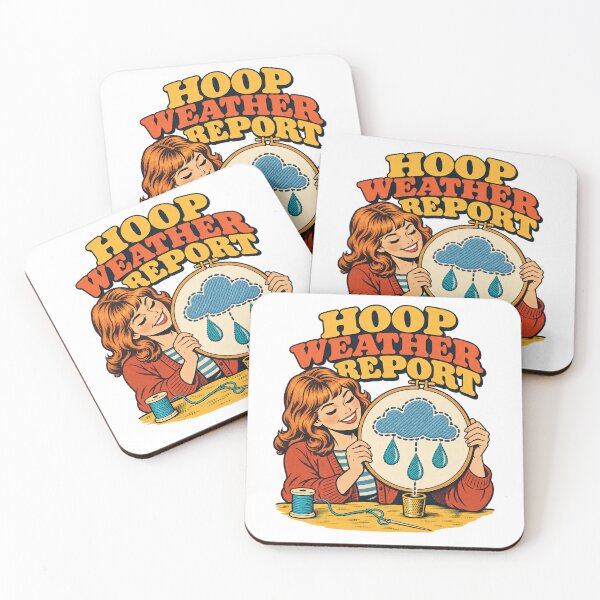 Item preview, Embroidery Hoop Weather Report Retro Humor designed and sold by Pixdot.