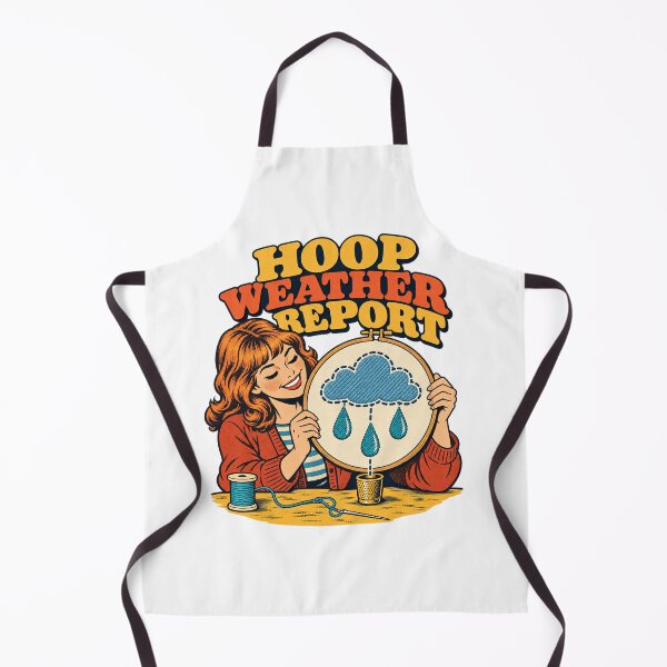 Item preview, Embroidery Hoop Weather Report Retro Humor designed and sold by Pixdot.