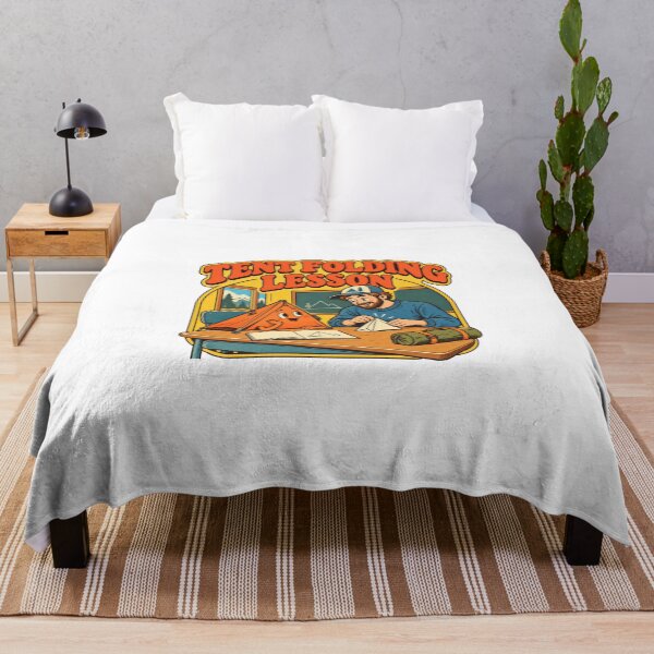 Item preview, Camping Tent Folding Lesson Retro Cartoon designed and sold by Pixdot.
