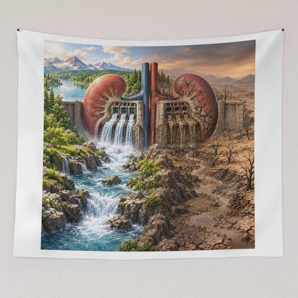 Item preview, CKD – Kidney Waterfall and Industrial Landscape designed and sold by Mirgonhood.