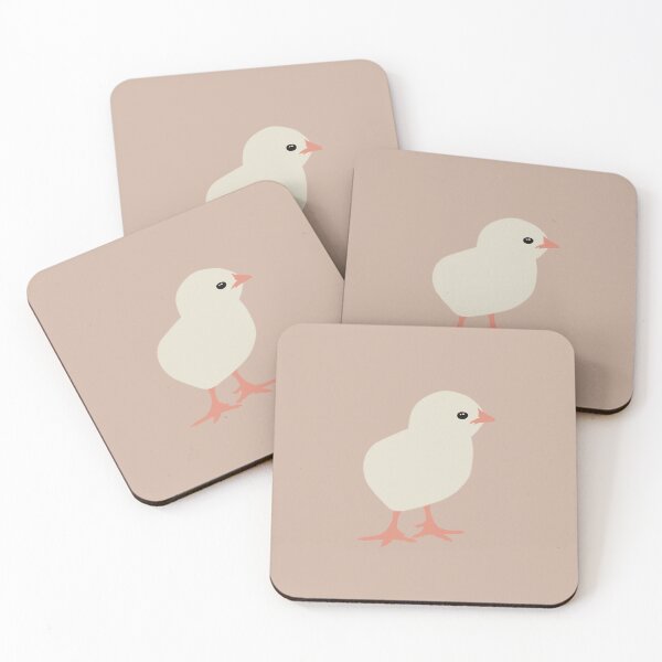 Item preview, Cute Minimalist Chick III on Warm Taupe Background designed and sold by Nasdigitalart.