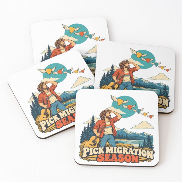 Item preview, Guitar Pick Migration Season Retro Humor designed and sold by Pixdot.