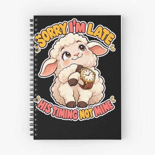 Item preview, Sorry I'm Late His Timing Not Mine Cute Sheep designed and sold by justinhmorton.