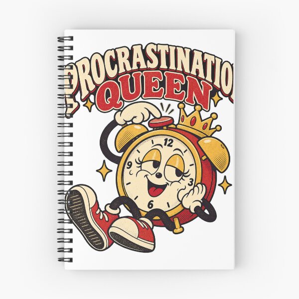 Item preview, Procrastination Queen Vintage Cartoon Alarm Clock designed and sold by justinhmorton.