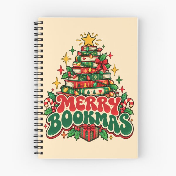 Artikelvorschau, Merry Bookmas Shirt, Retro Christmas Book Lover Tee, Funny Bookish Holiday Gift, Reader Xmas Sweatshirt entworfen und verkauft von PRINYOS.