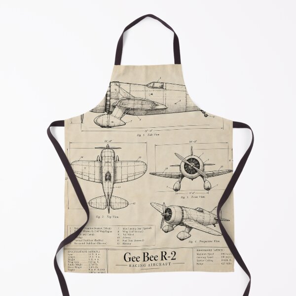 Item preview, Gee Bee R-2 – Vintage Racing Aircraft Technical Drawing designed and sold by Mirgonhood.