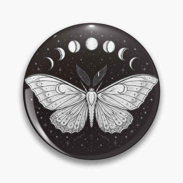 Item preview, Death moth with Moon phases  designed and sold by FenixFyre Creations.