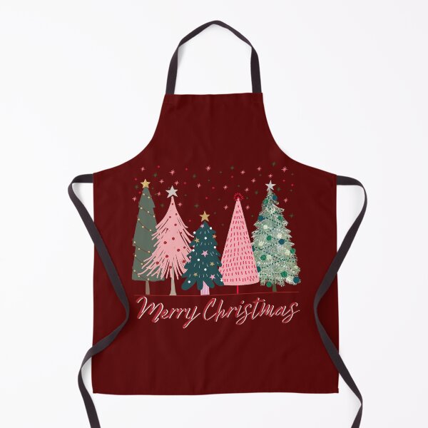 Item preview, Pink and Green Christmas Trees Merry Christmas Art designed and sold by VibranPalette.