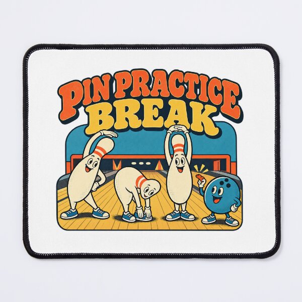 Item preview, Bowling Pin Practice Break Retro Cartoon designed and sold by Pixdot.