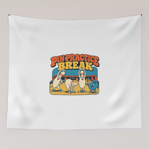 Item preview, Bowling Pin Practice Break Retro Cartoon designed and sold by Pixdot.