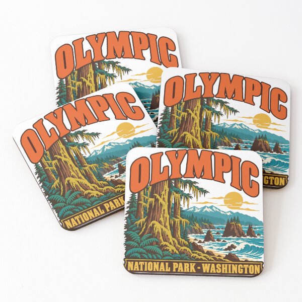 Item preview, Olympic National Park Gift - Retro Olympic Souvenir designed and sold by RedRubyBubble.