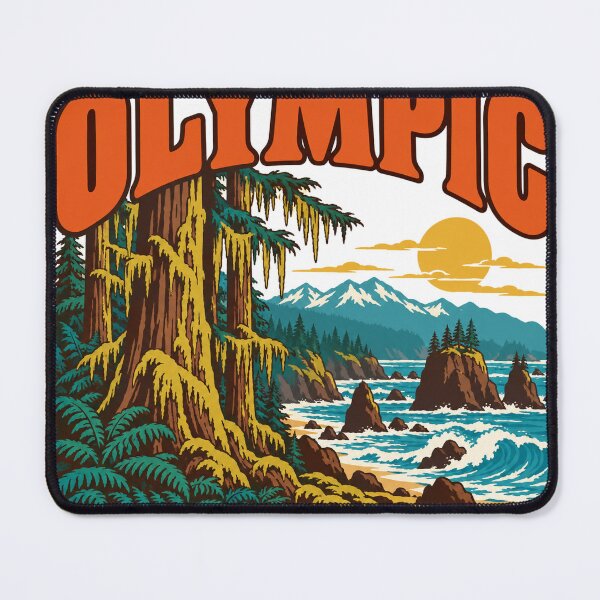 Item preview, Olympic National Park Gift - Retro Olympic Souvenir designed and sold by RedRubyBubble.