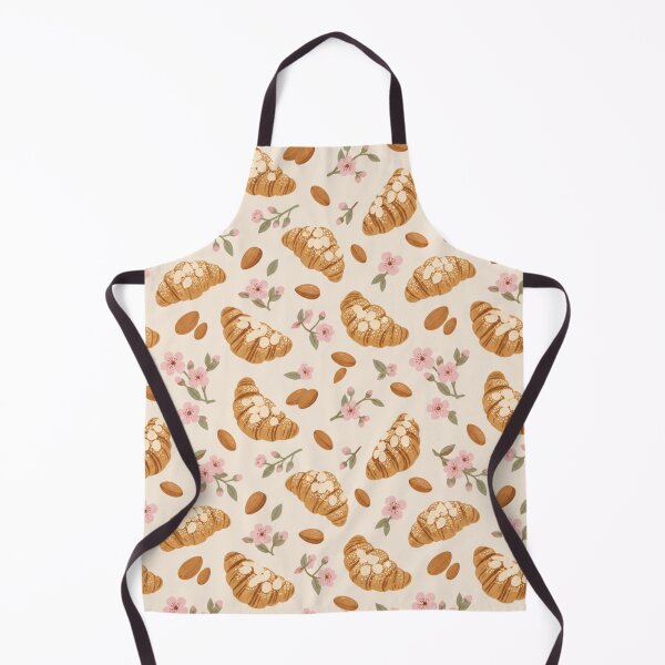 Item preview, Almond Croissant Pattern | French Pastry and Almond Blossom Bakery Print in Cream and Gold designed and sold by StickyGuys.