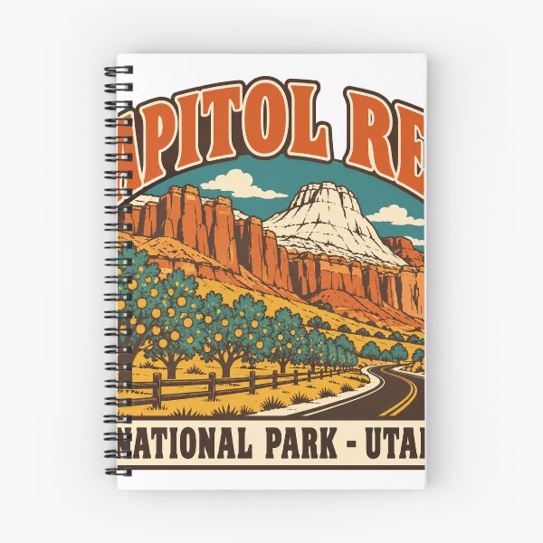 Item preview, Capitol Reef National Park Gift - Retro Capitol Reef Souvenir designed and sold by RedRubyBubble.